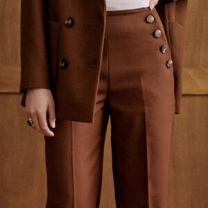 Sezane Marino Trousers Chocolate - Size 6